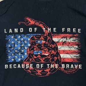 Buck Wear‎ American Flag T-Shirt M Adult Police Fire Rattlesnake First Responder
